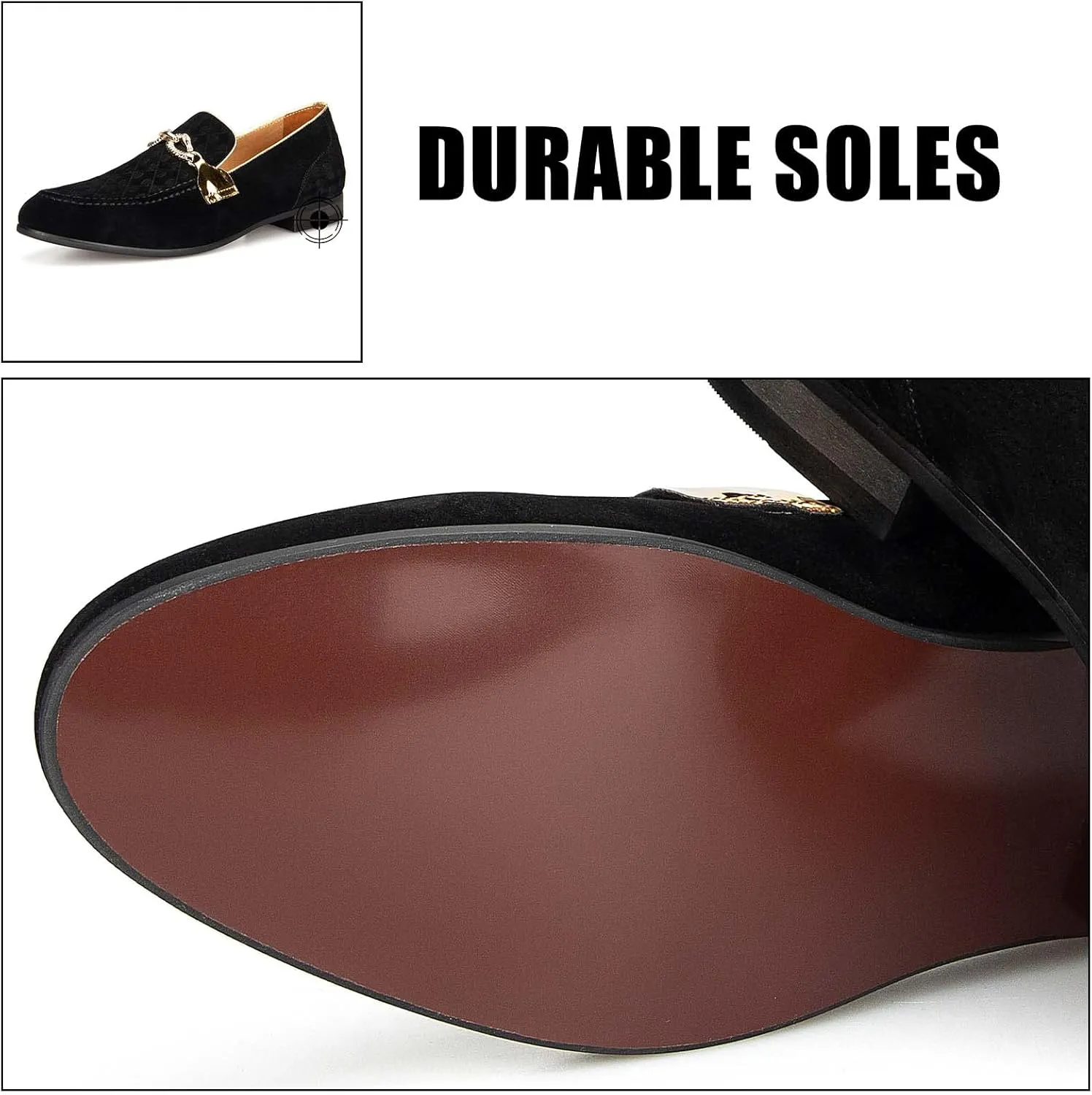 JITAI Men Loafers Slip-On Shoes for Men Fashion Dress Shoes Tuxedo Shoes