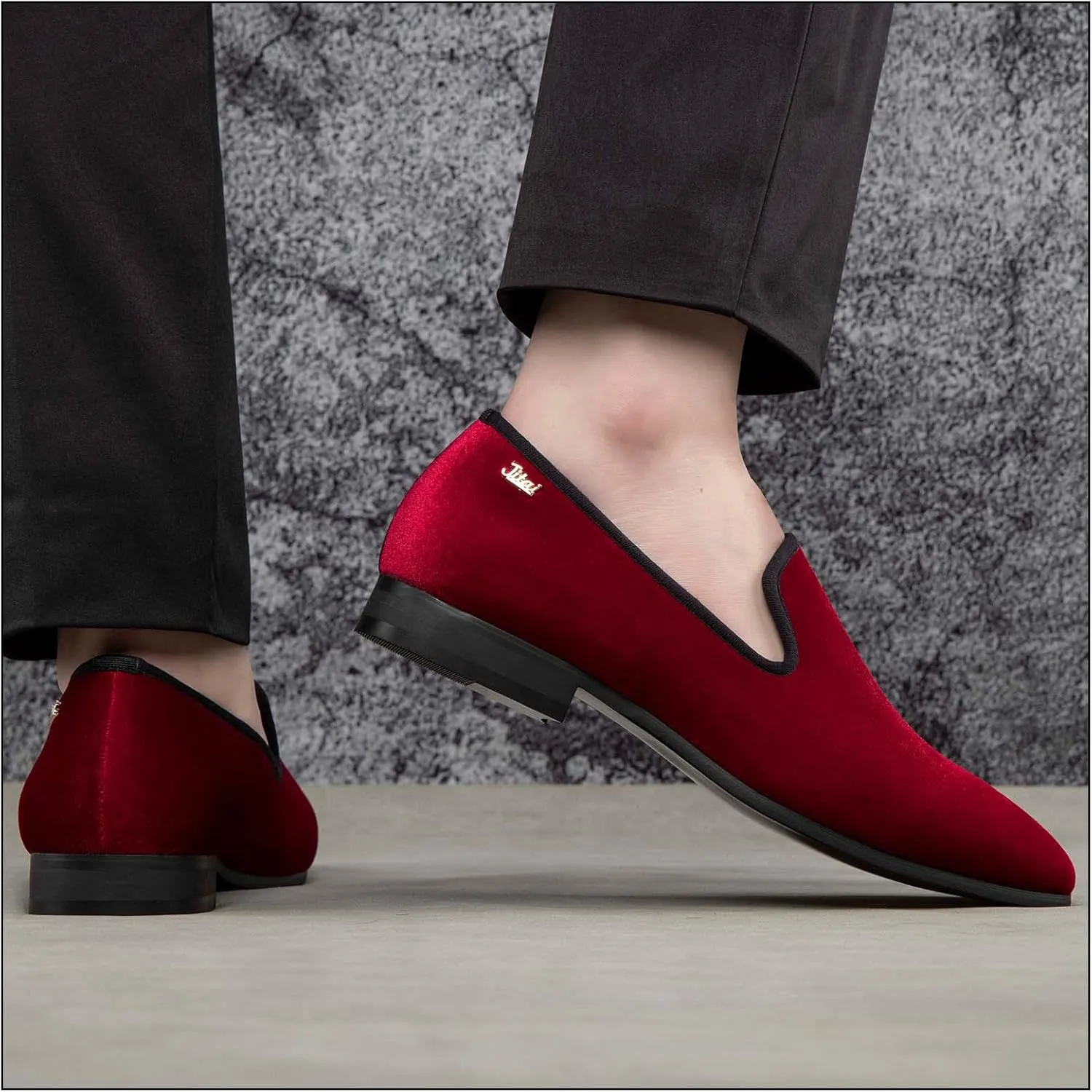 JITAI Men Loafers Slip-On Shoes for Men Fashion Dress Shoes Tuxedo Shoes