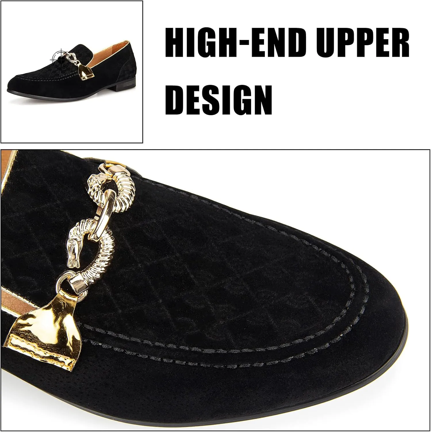 JITAI Men Loafers Slip-On Shoes for Men Fashion Dress Shoes Tuxedo Shoes