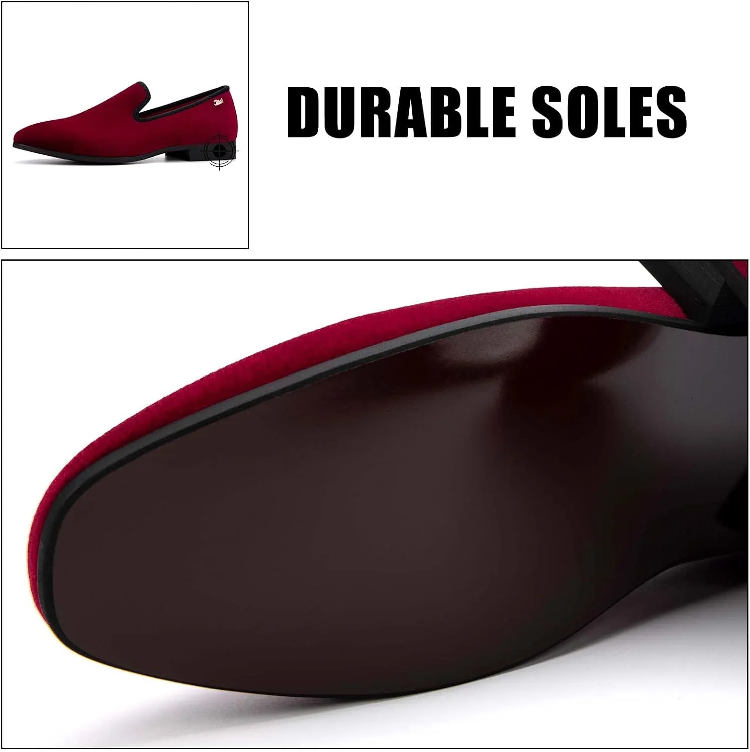JITAI Men Loafers Slip-On Shoes for Men Fashion Dress Shoes Tuxedo Shoes