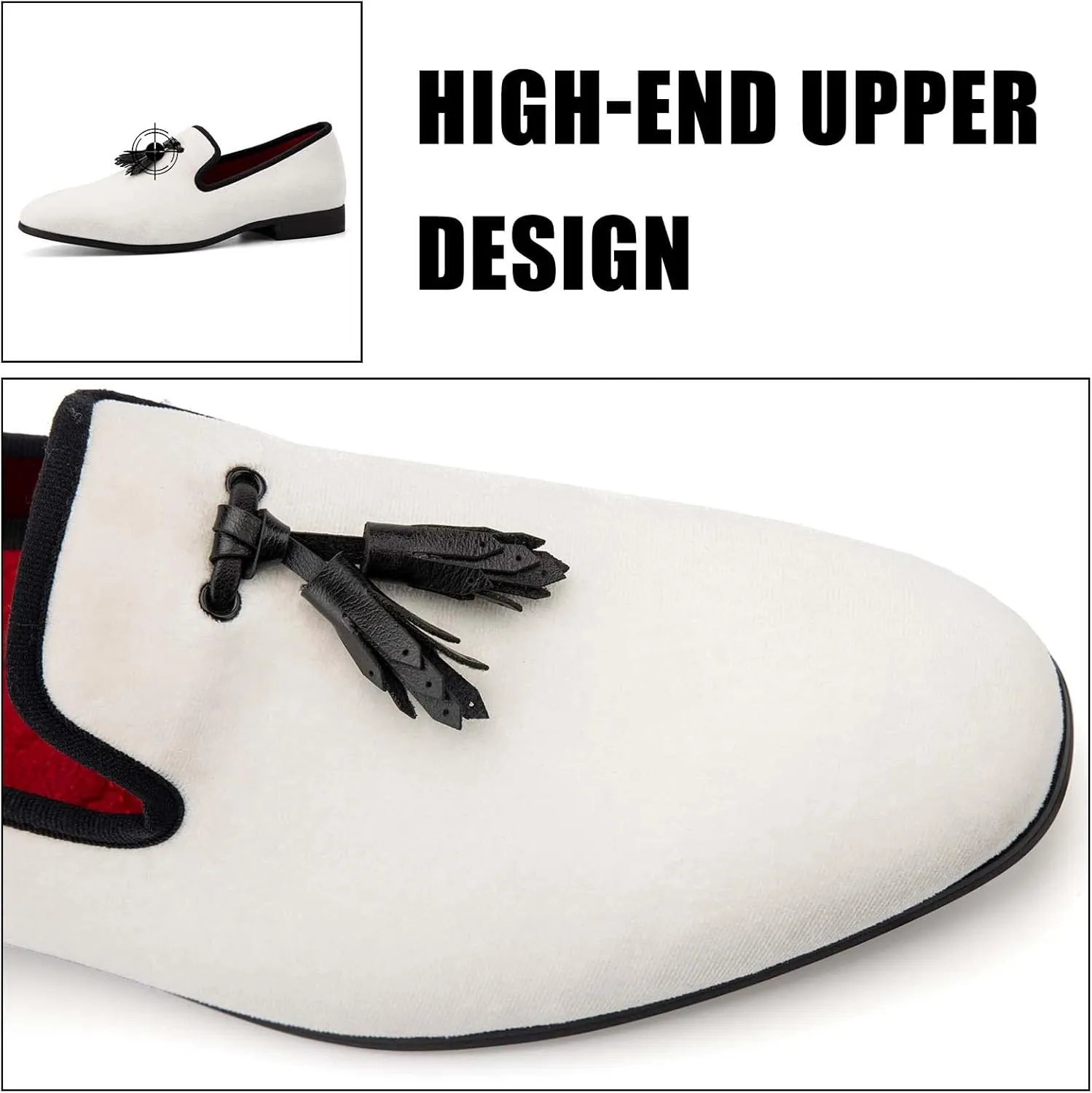 JITAI Men's Fashion Loafers Wedding Shoes Loafers for Men Party Shoes