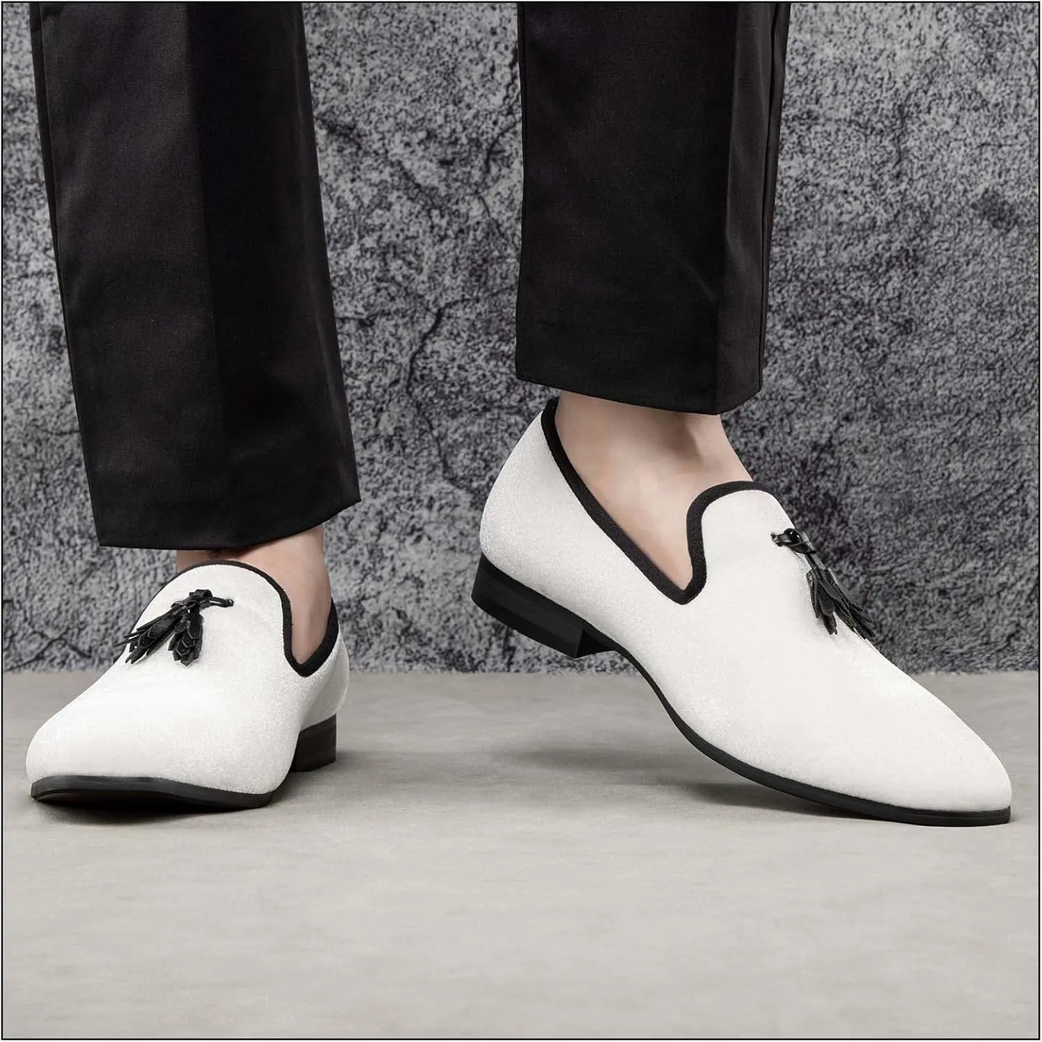 JITAI Men's Fashion Loafers Wedding Shoes Loafers for Men Party Shoes