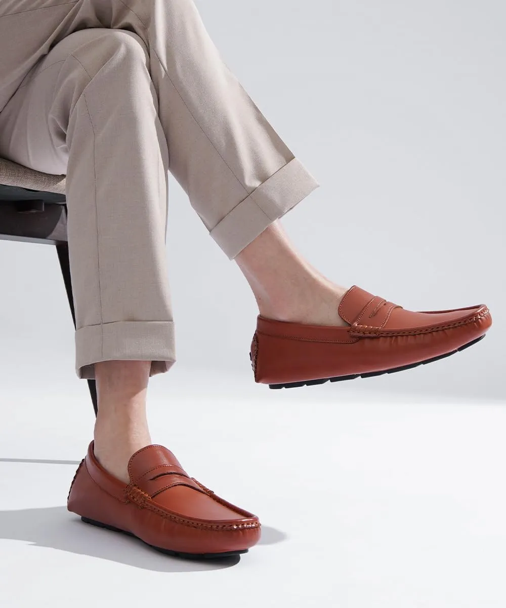 Jousen Men's Loafers Casual Slip On Shoes Soft Penny Loafers for Men Lightweight Driving Boat Shoes