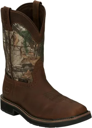 Justin Boot Company Men`s Trekker Realtree 11In Top Composite Square Toe Work Boot