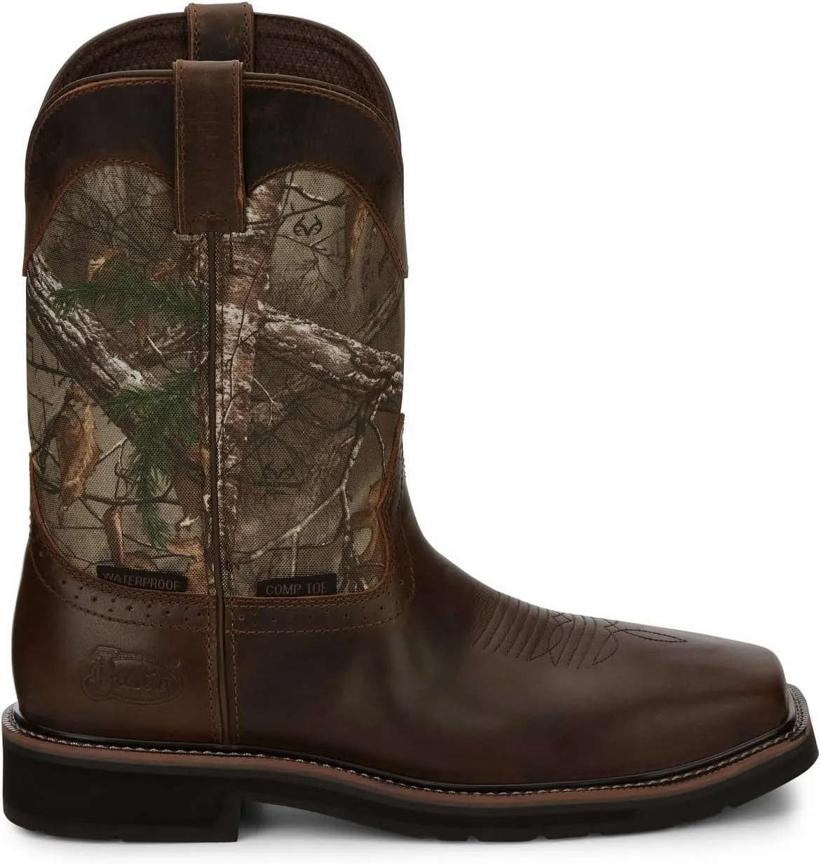 Justin Boot Company Men`s Trekker Realtree 11In Top Composite Square Toe Work Boot