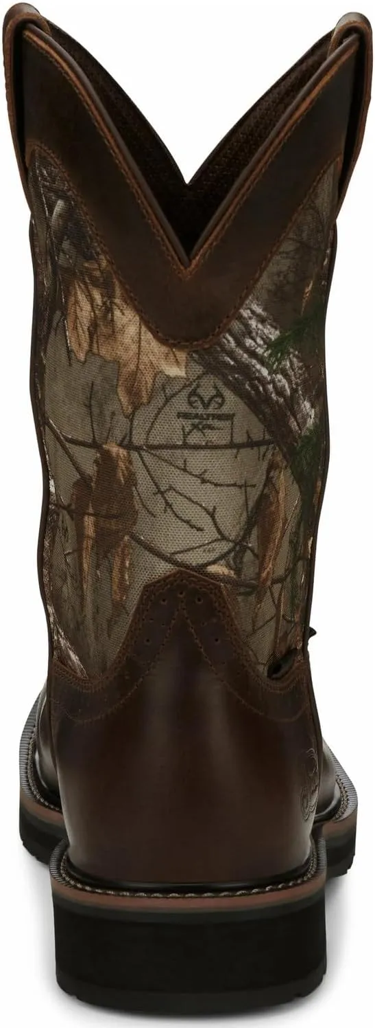 Justin Boot Company Men`s Trekker Realtree 11In Top Composite Square Toe Work Boot