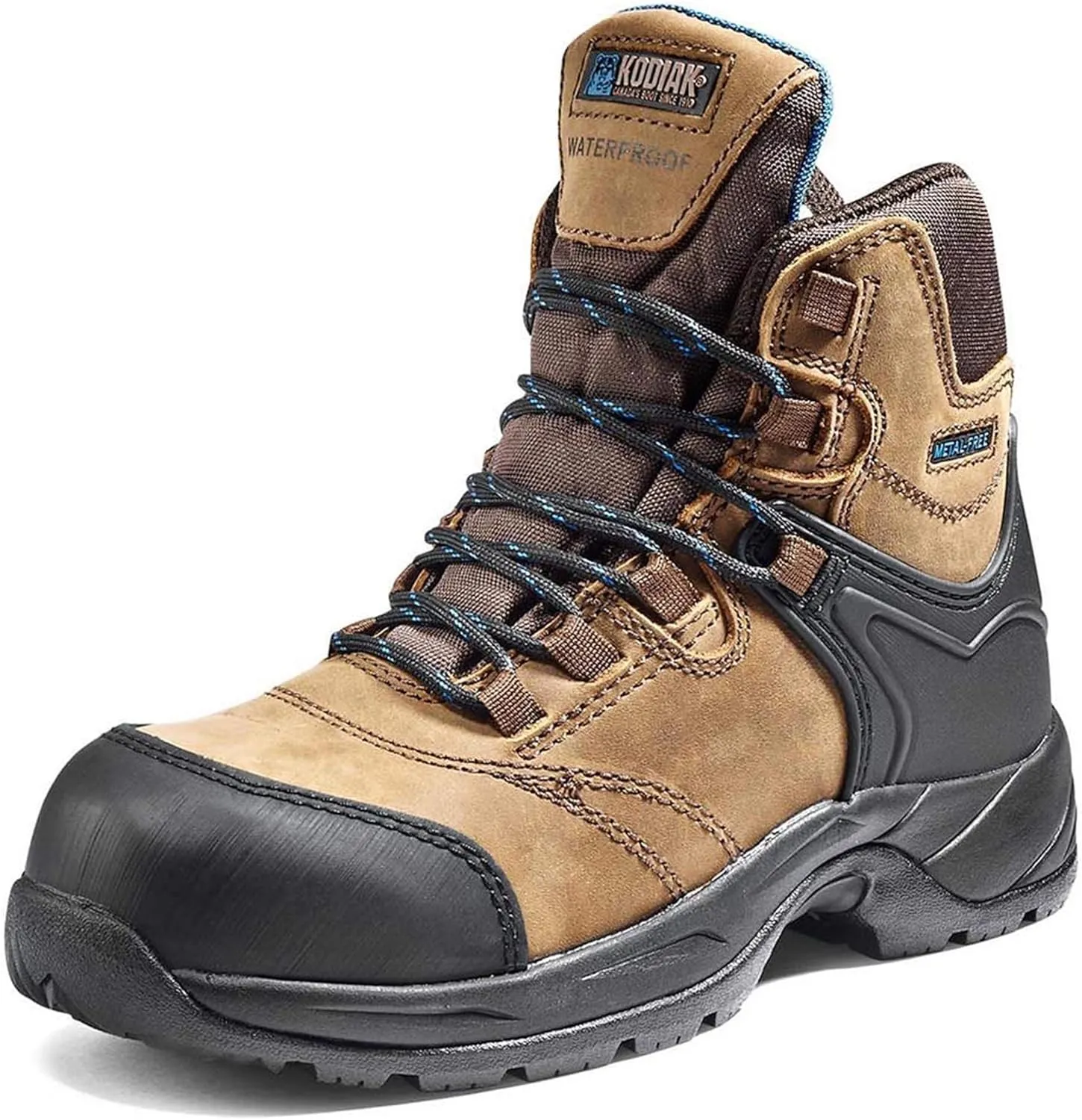 Kodiak Women's 6 Inch Journey Composite Toe Waterproof Industrial Boot, Medium Brown, 7 Wide