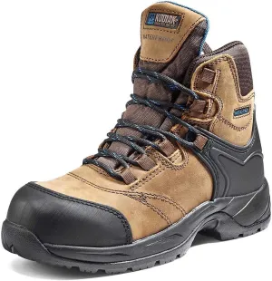 Kodiak Women's 6 Inch Journey Composite Toe Waterproof Industrial Boot, Medium Brown, 7 Wide