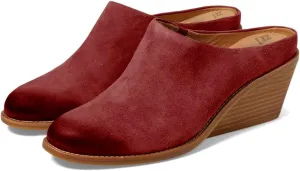LEHOOR Women Comfort Mule Wedges Round Toe Slip On Wedge Heels Mules Walking Retro 2 inch Stacked Wedged Mule Shoes Office Ladies Heeled Slide Shoes Backless Casual Going Out 4-11 M US