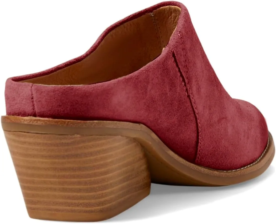 LEHOOR Women Comfort Mule Wedges Round Toe Slip On Wedge Heels Mules Walking Retro 2 inch Stacked Wedged Mule Shoes Office Ladies Heeled Slide Shoes Backless Casual Going Out 4-11 M US