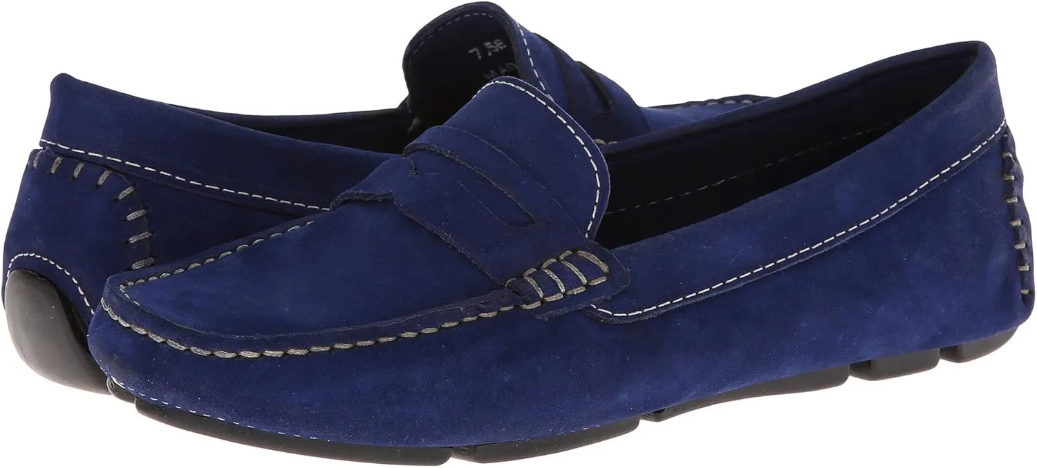 Massimo Matteo Penny Keeper - Loafers for Women - Rich Nubuck - Leather Upper - Cushioned Leather Footbed