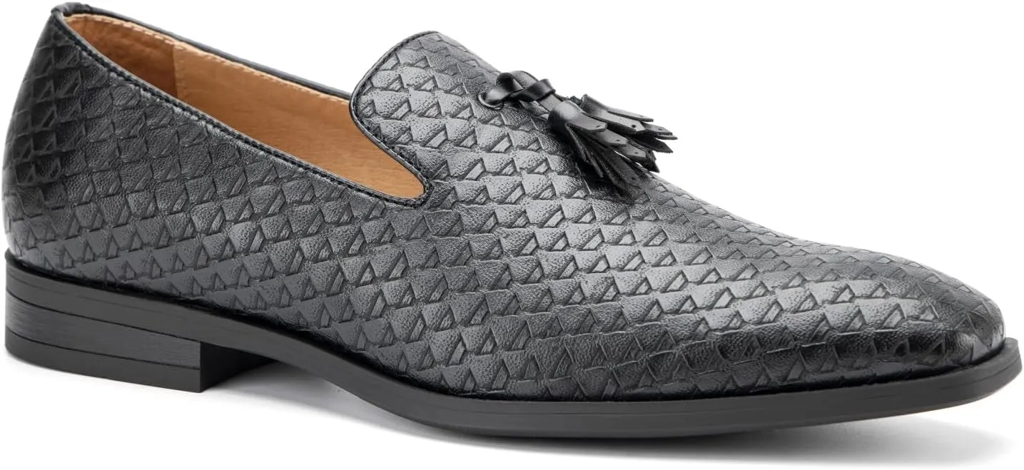 Meijiana Men’s Fashion Loafers Wedding Dress Shoes for Men with Tassel Embellishment
