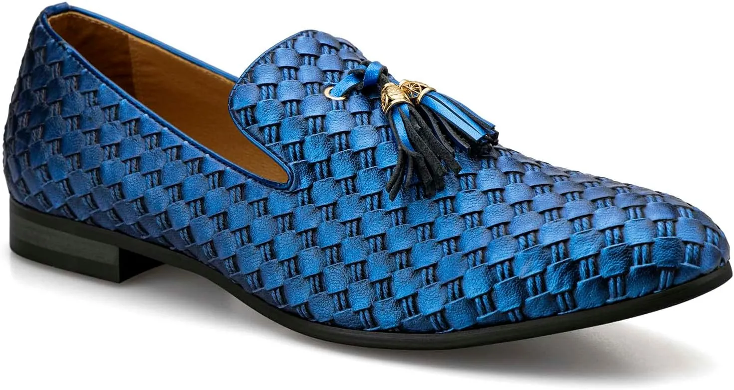Meijiana Men’s Fashion Loafers Wedding Dress Shoes for Men with Tassel Embellishment