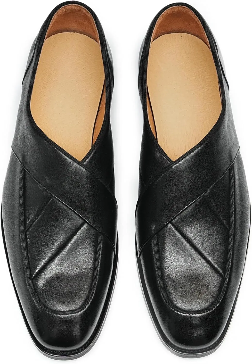 Mens Dress Penny Loafers Slip-On Shoes - Genuine Leather Formal Business Casual Shoes for Wedding- Fashion Comfortable Prom Mocassins