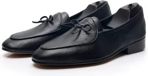 Men's Dress Shoes Belgian Loafers Leather Bow-Tie Slip On Penny Loafers Shoes Formal Business Casual Prom Wedding Tuxedo Shoes for Men
