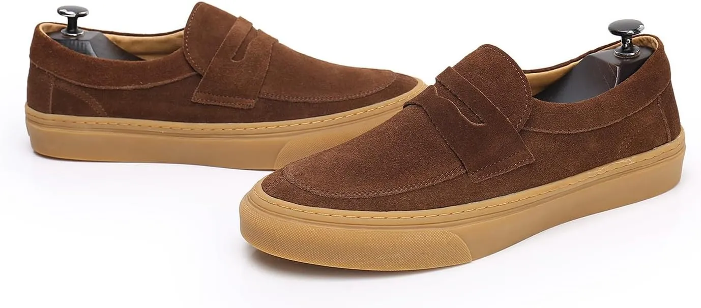 Mens Dress Shoes Slip-Ons Penny Loafers Suede Slippers Fashion Casual Business Prom Mocasines Boat Fashion Comfortable Breathable Summer Shoes for Men