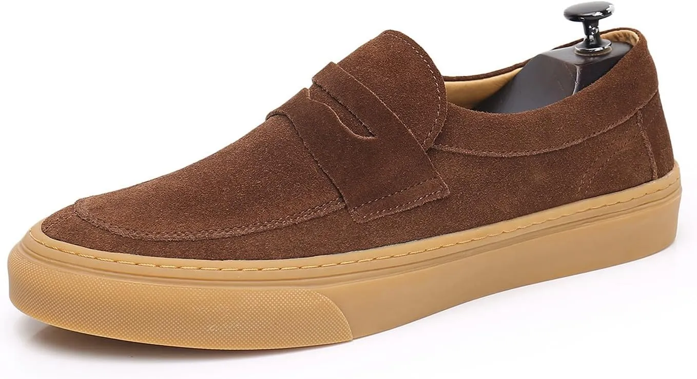 Mens Dress Shoes Slip-Ons Penny Loafers Suede Slippers Fashion Casual Business Prom Mocasines Boat Fashion Comfortable Breathable Summer Shoes for Men