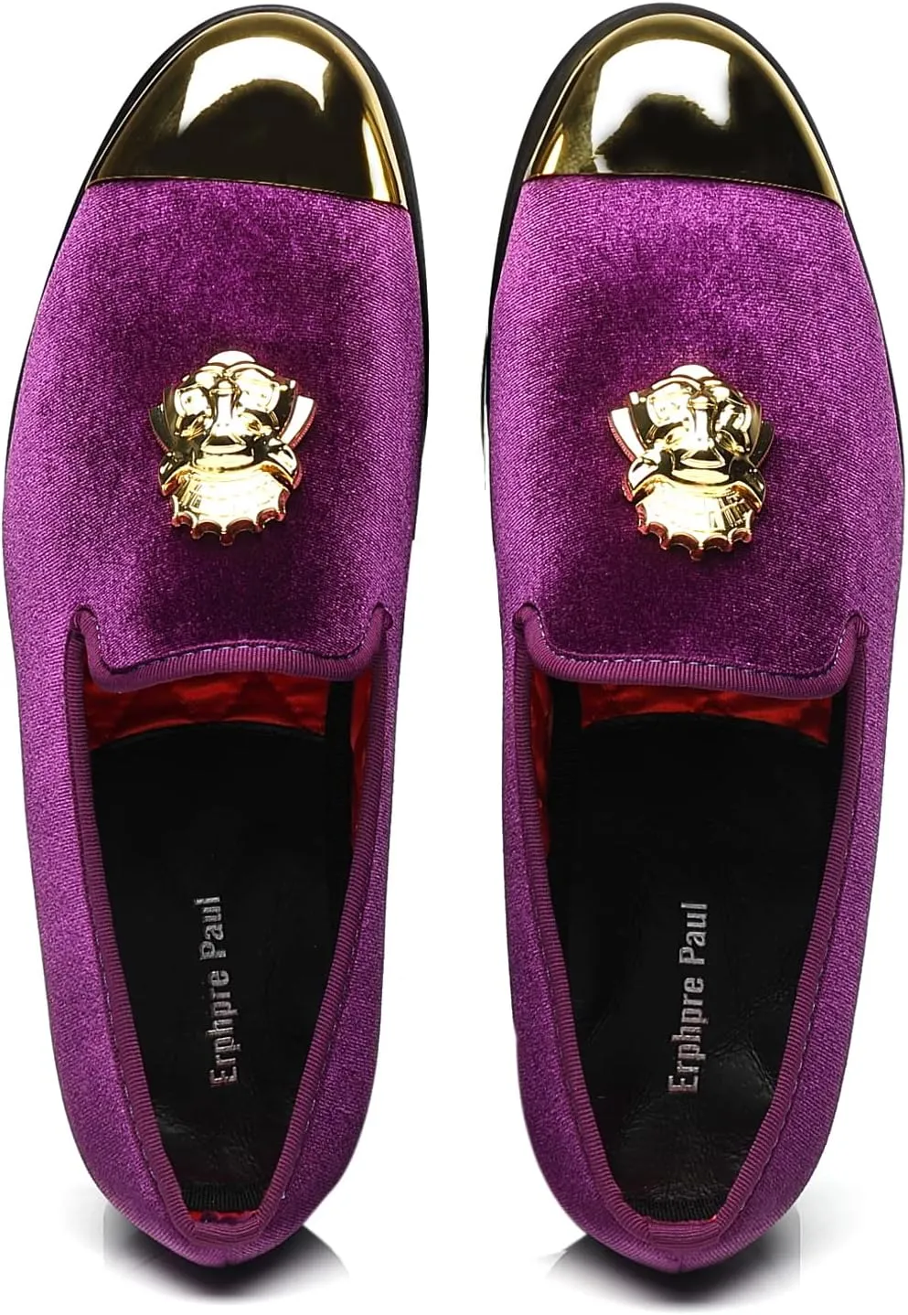 Men's Loafers Fashion Gold Buckle Wedding Party Shoes
