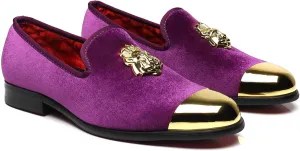 Men's Loafers Fashion Gold Buckle Wedding Party Shoes
