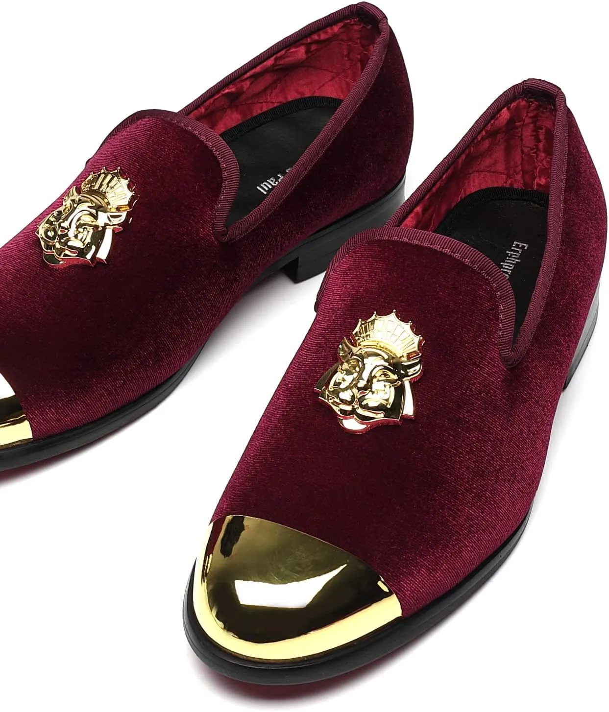 Men's Loafers Fashion Gold Buckle Wedding Party Shoes