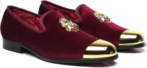 Men's Loafers Fashion Gold Buckle Wedding Party Shoes