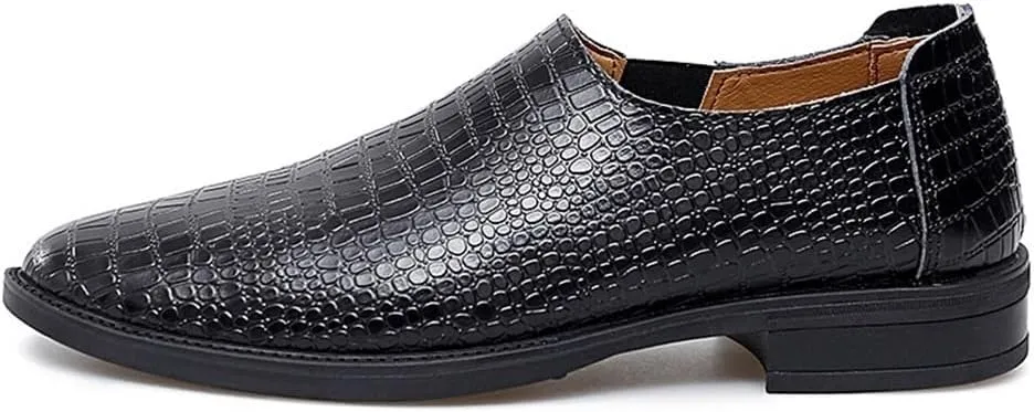 Mens Loafers Shoe -Moccasins Faux Crocodile Slip-on Print Solid Colors Leather Flexible Comfortable Lightweight Fashion Casual Best Loafers for Men