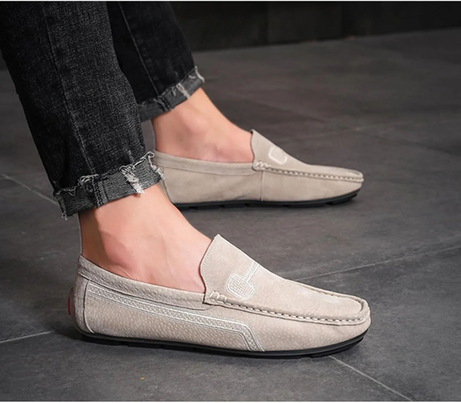 Men's Loafers Slip on Shoes Soft Sole Genuine Leather Driving Shoes Casual Penny Loafers for Men