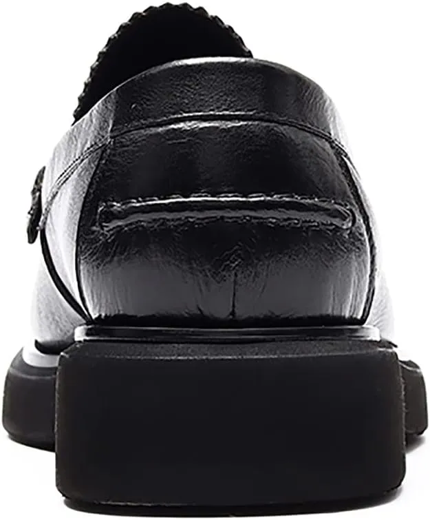 Men's Loafers Slip-ons Leather Formal Dress Tassel Penny Loafers Fashion Thick Sole Casual Shoes for Men