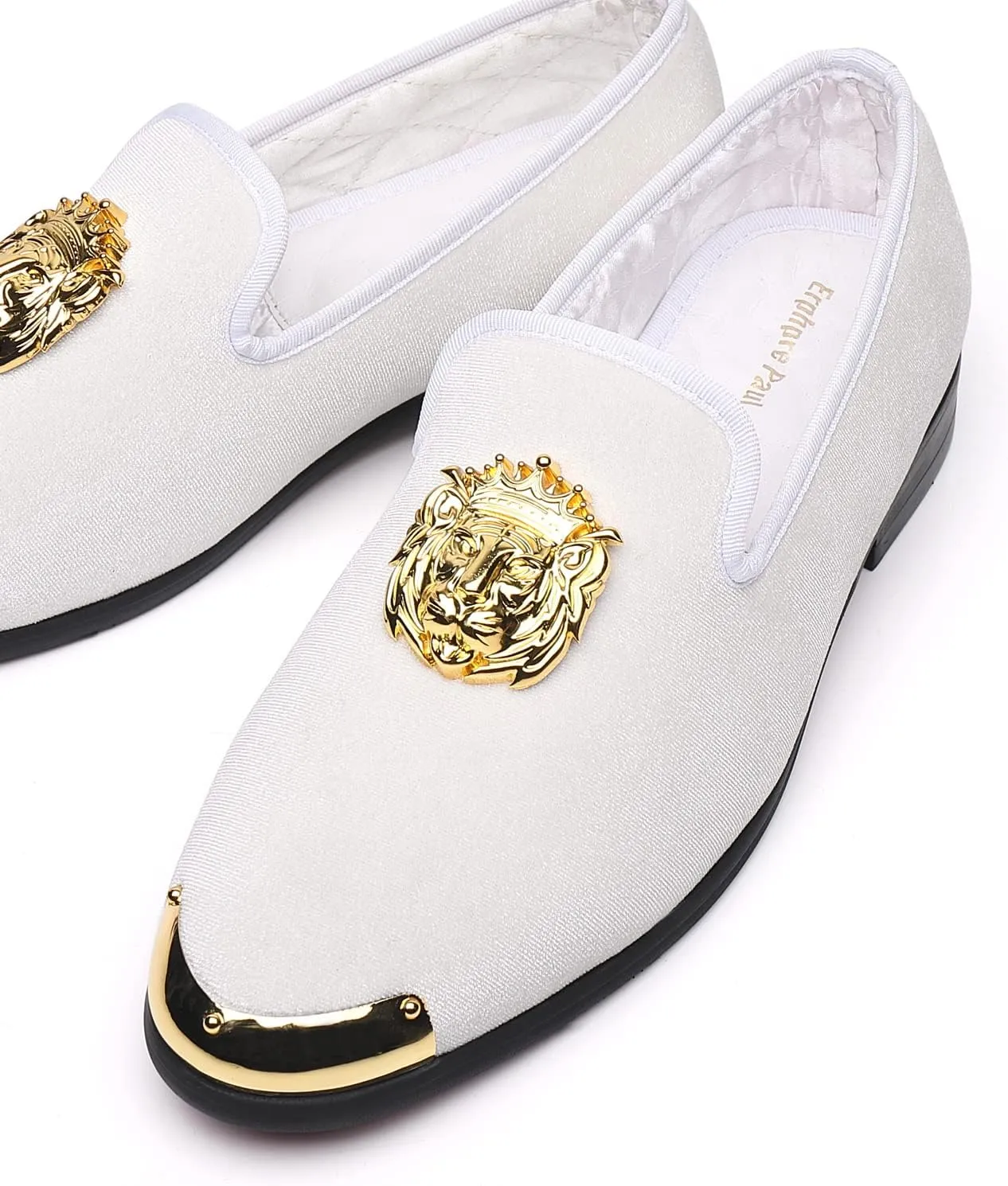 Men's Loafers Velvet Gold Buckle Party Prom Shoes