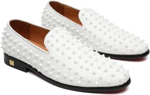 Men's Studded Loafers Spikes Rivets Luxury Dress Wedding Party Prom Shoes