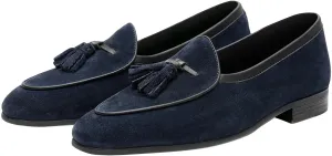 Men's Suede Tassel Loafers - Slip-On Dress Shoes for Casual, Business, Wedding & Prom - Modern Penny Loafers for Suits & Tuxedos