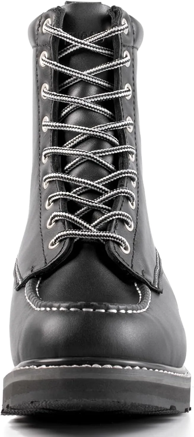 Men's SureTrack 6" & 8'' Leather Soft Toe Work Boot for Men, Goodyear Welt, Oil/Slip Resistant, Wedge Sole, Moc Toe Men's Work Boots, EH, 84994 & 86994