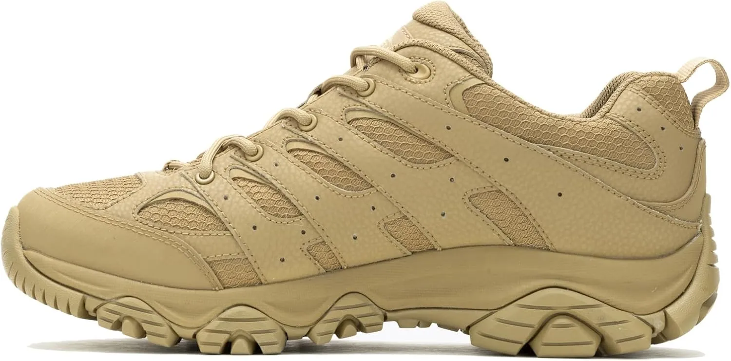 Merrell Men’s Moab 3 Tactical Industrial Shoes, Waterproof Coated Leather & Mesh Upper Combat Outdoor Work Boots