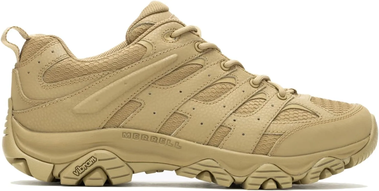 Merrell Men’s Moab 3 Tactical Industrial Shoes, Waterproof Coated Leather & Mesh Upper Combat Outdoor Work Boots