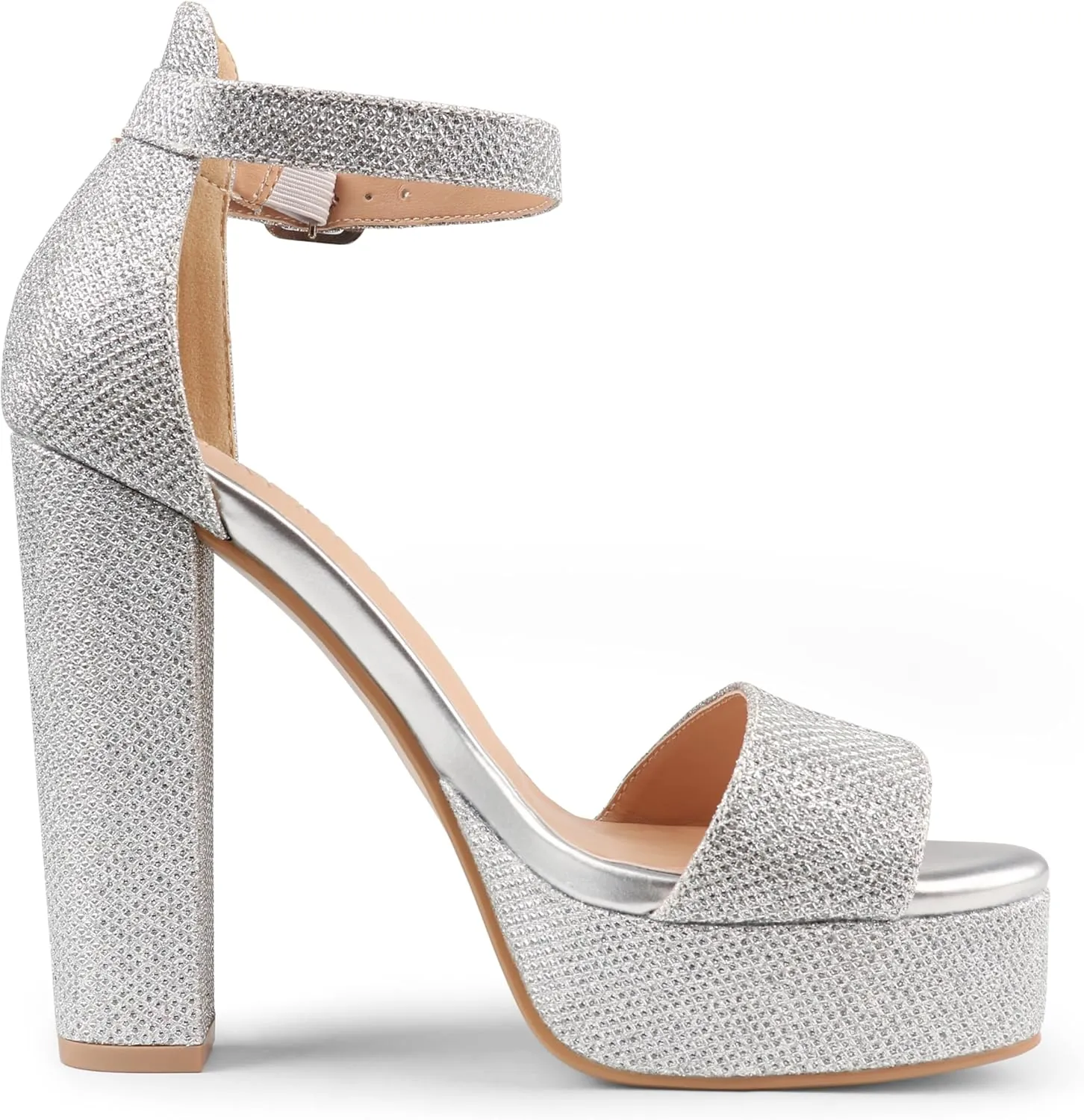 MERUMOTE Women's Fashion Platform Sandals Block Heels Wedding Summer Dress Shoes