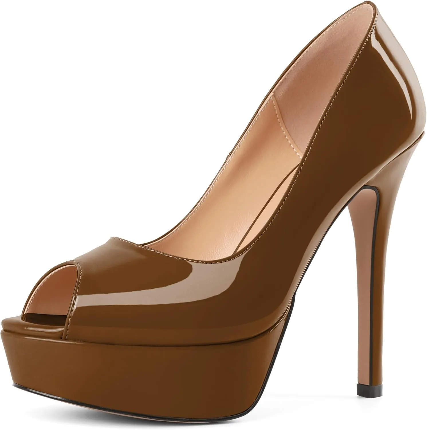 Mettesally Women's Peep Toe Platform Sandals Stiletto Heel Open Toe Pumps Party Dress Shoes