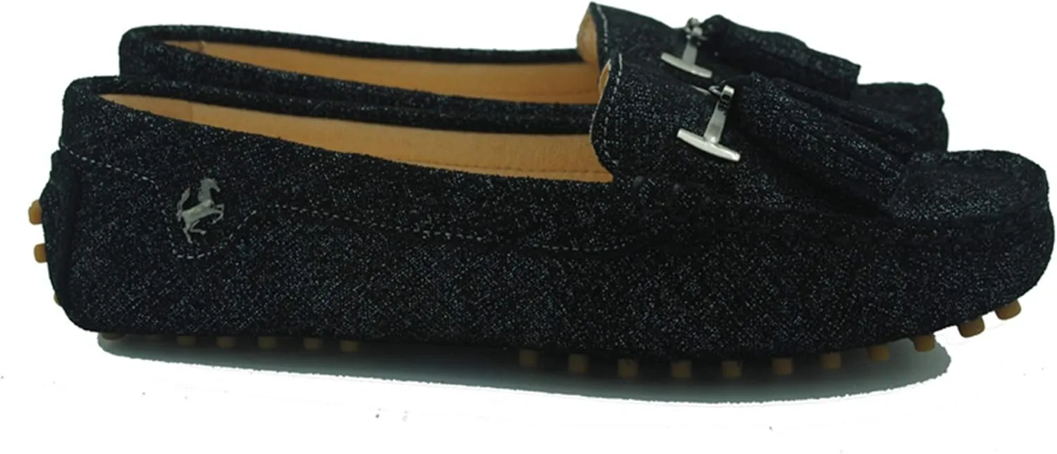 Minishion Summer Loafers for Women Tassel Driving Shoes YB96019