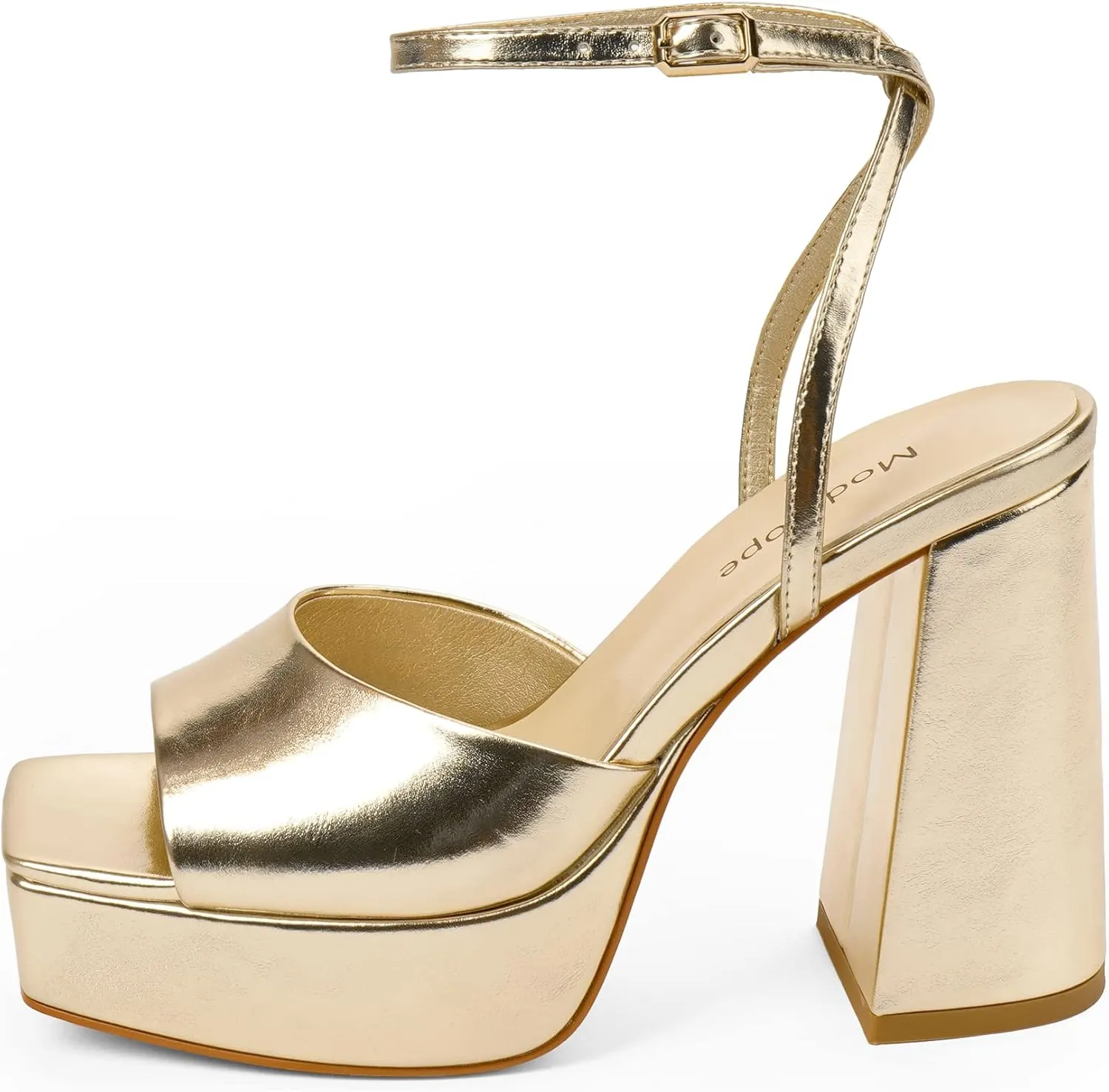 Modatope Platform Heels for Women Platform Sandals Womens Chunky Heel Open Toe Pumps Ankle Strap Womens Wedding Party Pumps Shoes