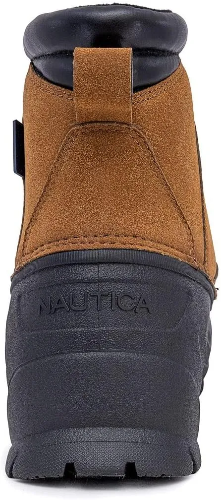 Nautica Mens Zipper Duck Boots Waterproof Shell Insulated Snow & Rain Boot