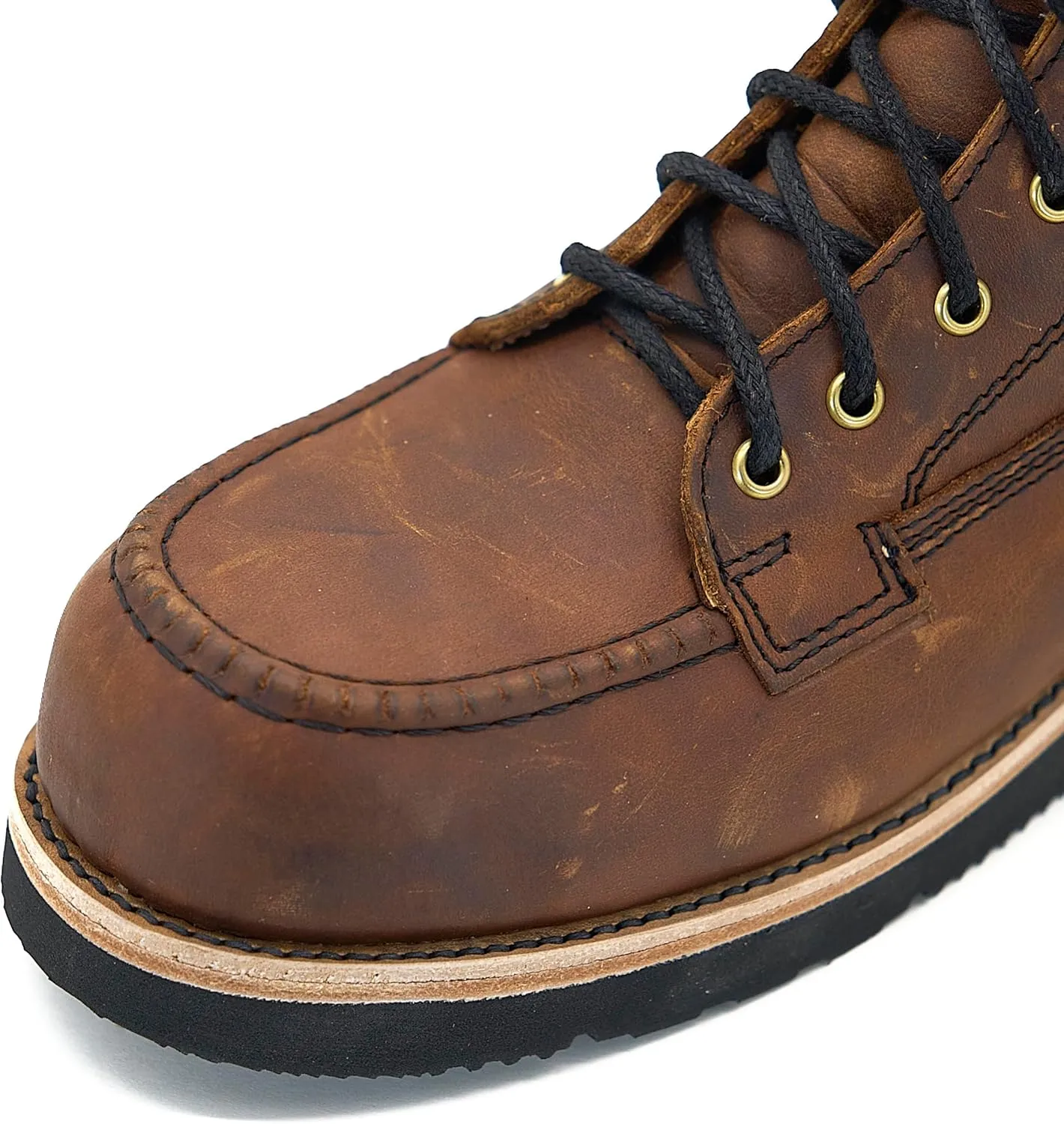 Nomad Heritage Composite Toe Work Boots, Moc Toe, Botos Con Casquillo Para Hombre De Trabajo, Slip & Oil Resistant, 100% Leather, Botas Con Casquillo