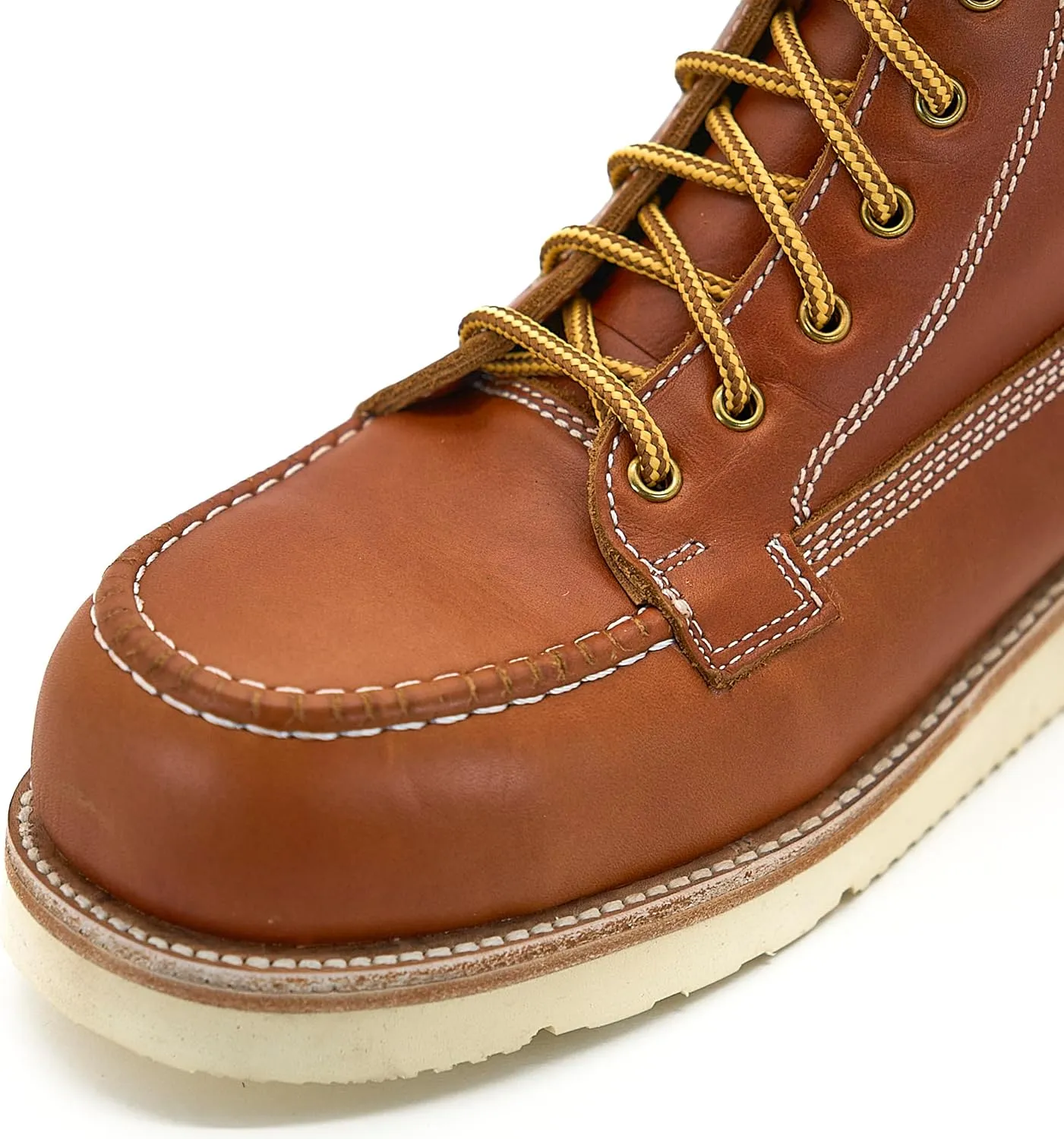Nomad Heritage Composite Toe Work Boots, Moc Toe, Botos Con Casquillo Para Hombre De Trabajo, Slip & Oil Resistant, 100% Leather, Botas Con Casquillo