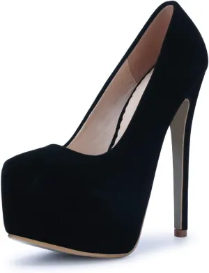 OCHENTA Women's Hidden Platform Stiletto High Heels Slip On Pumps