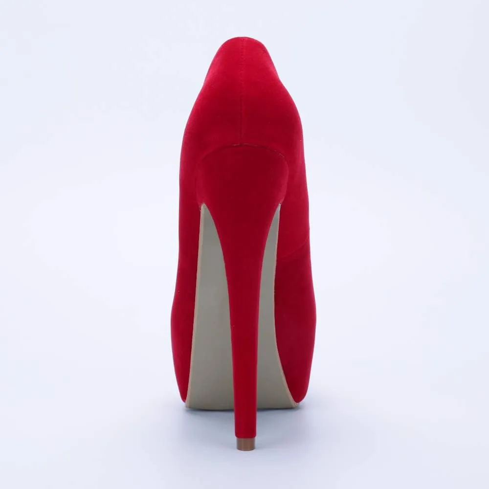 OCHENTA Women's Hidden Platform Stiletto High Heels Slip On Pumps