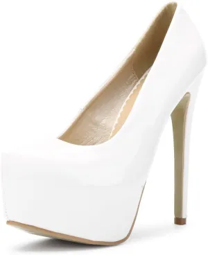 OCHENTA Women's Hidden Platform Stiletto High Heels Slip On Pumps