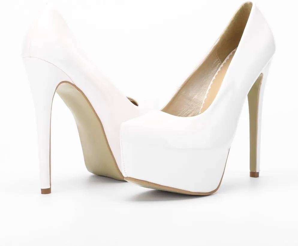 OCHENTA Women's Hidden Platform Stiletto High Heels Slip On Pumps