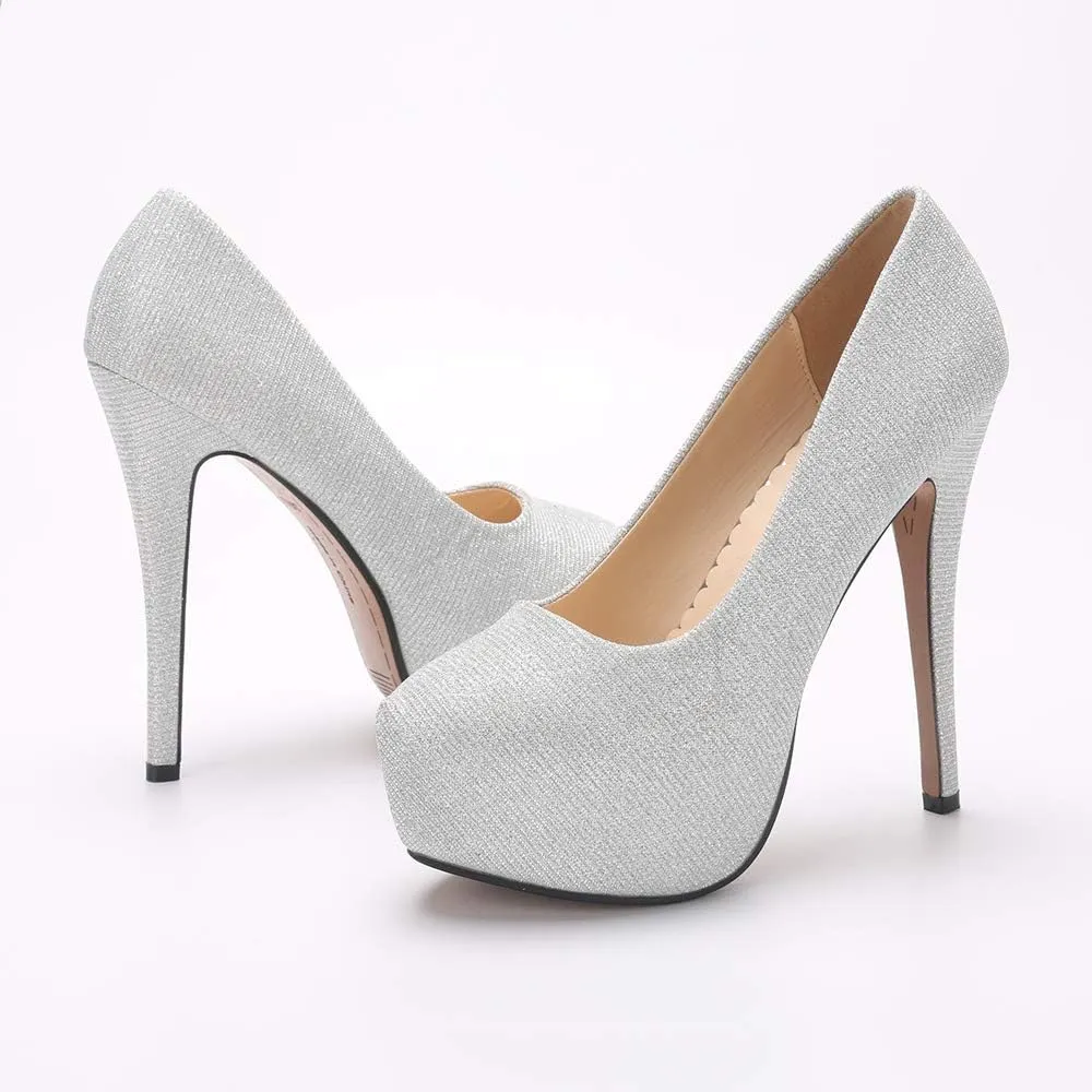 OCHENTA Women's Platform Slip On High Heels Dress Pumps