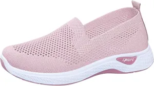 Orthopedic Casual Shoes for Women Slip On Sneakers with Arch Support Comfortable Walking Loafers Plantar Fasciitis Relief Foot Heel Pain Diabetic Feet