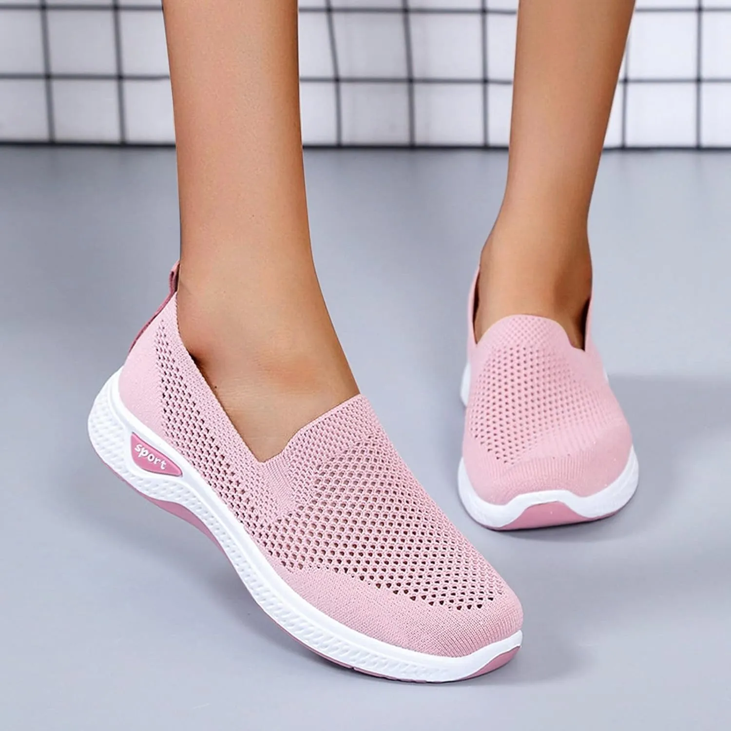 Orthopedic Casual Shoes for Women Slip On Sneakers with Arch Support Comfortable Walking Loafers Plantar Fasciitis Relief Foot Heel Pain Diabetic Feet