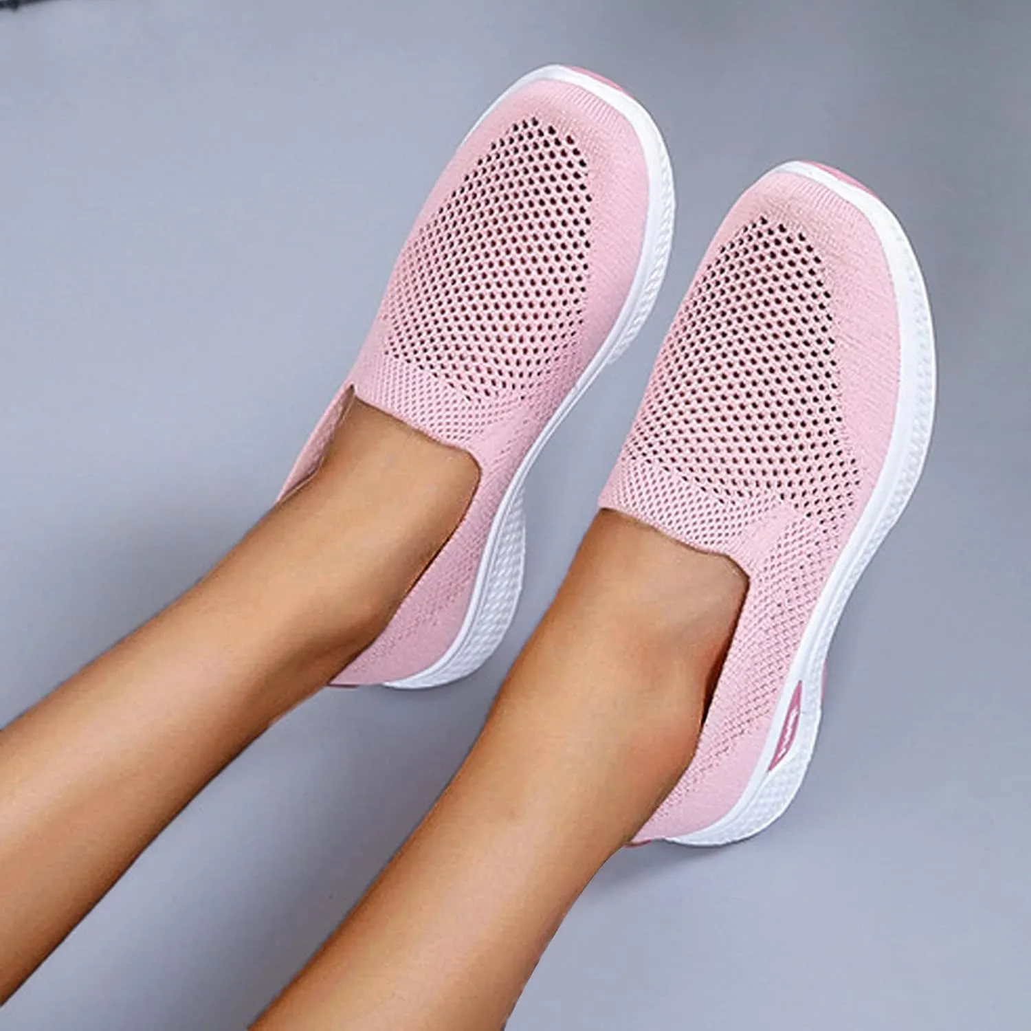 Orthopedic Casual Shoes for Women Slip On Sneakers with Arch Support Comfortable Walking Loafers Plantar Fasciitis Relief Foot Heel Pain Diabetic Feet
