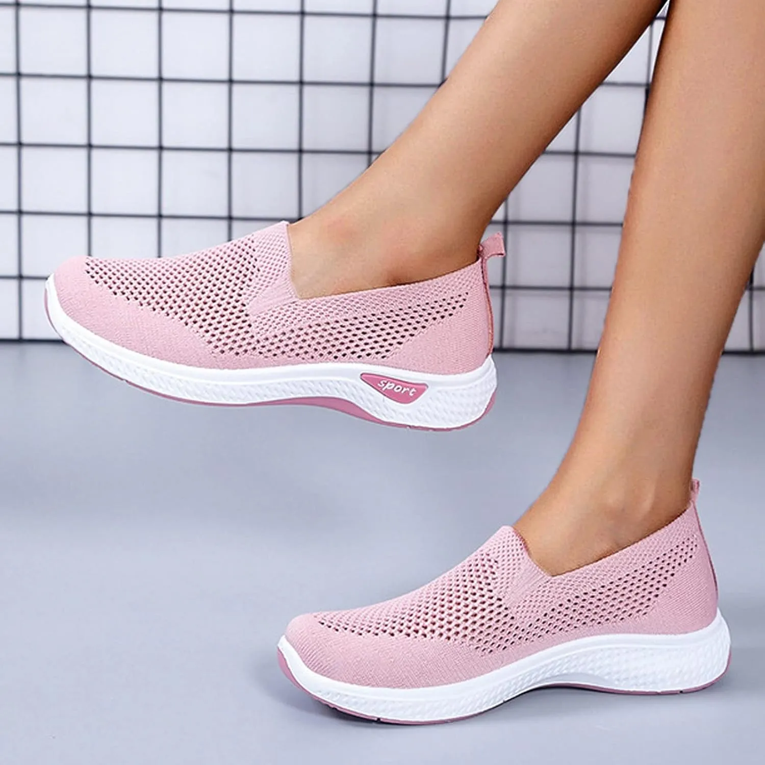 Orthopedic Casual Shoes for Women Slip On Sneakers with Arch Support Comfortable Walking Loafers Plantar Fasciitis Relief Foot Heel Pain Diabetic Feet